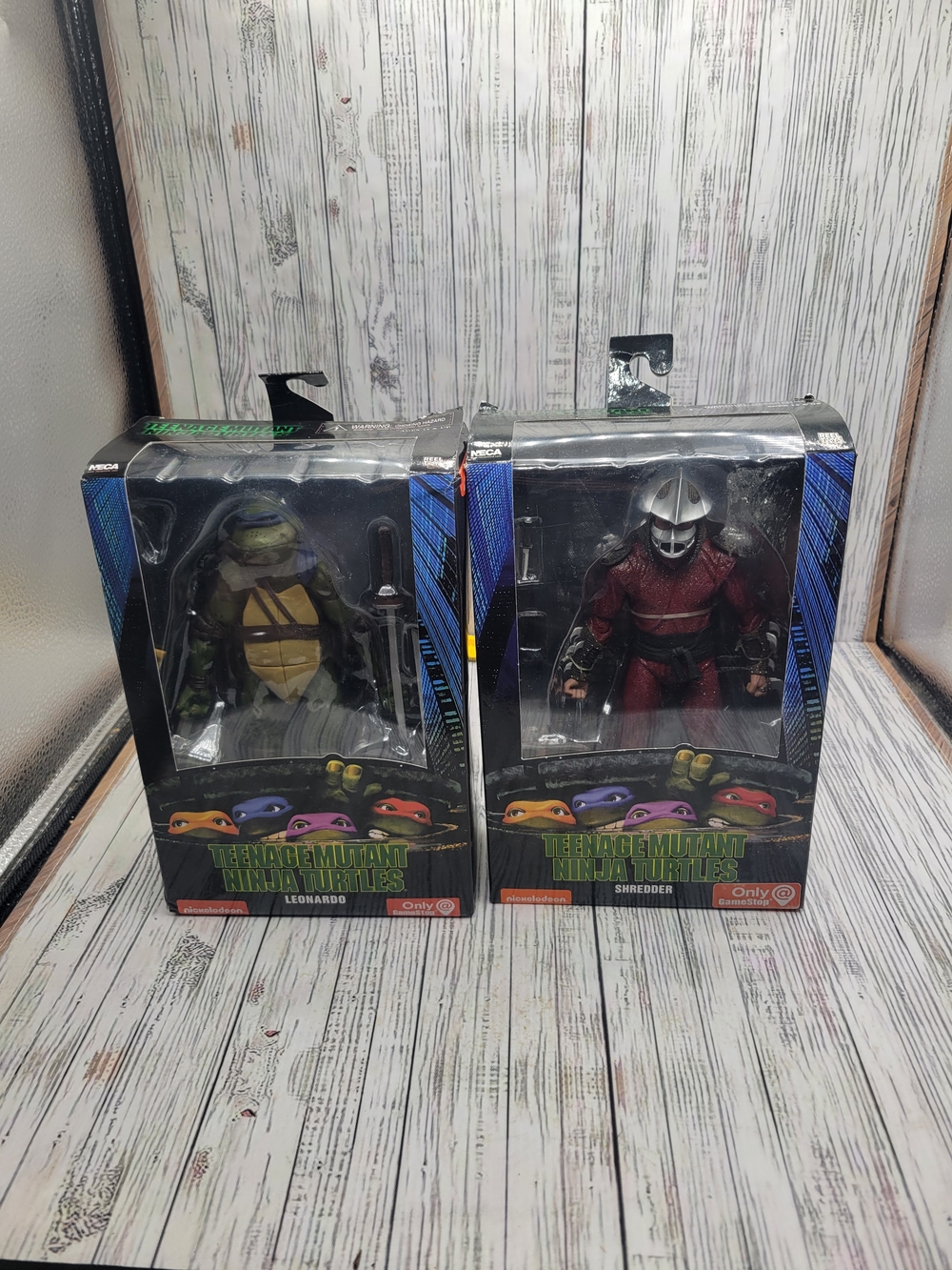 Teenage Mutant Ninja Turtles Leonardo And Shredder.  New In Box